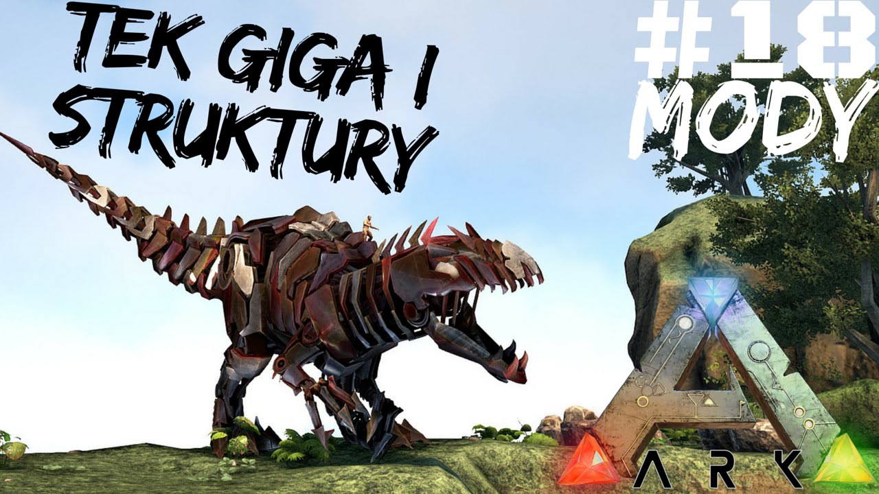 🦕 ARK Survival Evolved - Tek Giganoto vs Titano i Tek Tier Structures #18 MODY