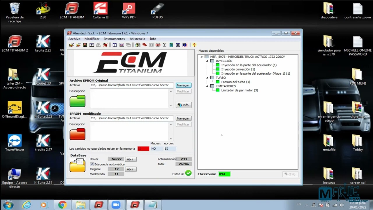 Análisis de mapas (ECM Titanium)