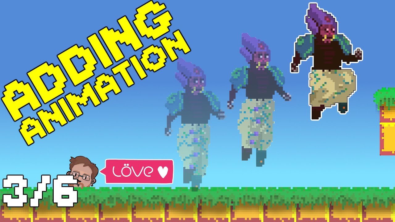 2D Character Animation - How To Make A PLATFORMER GAME (Love2D) 3/6