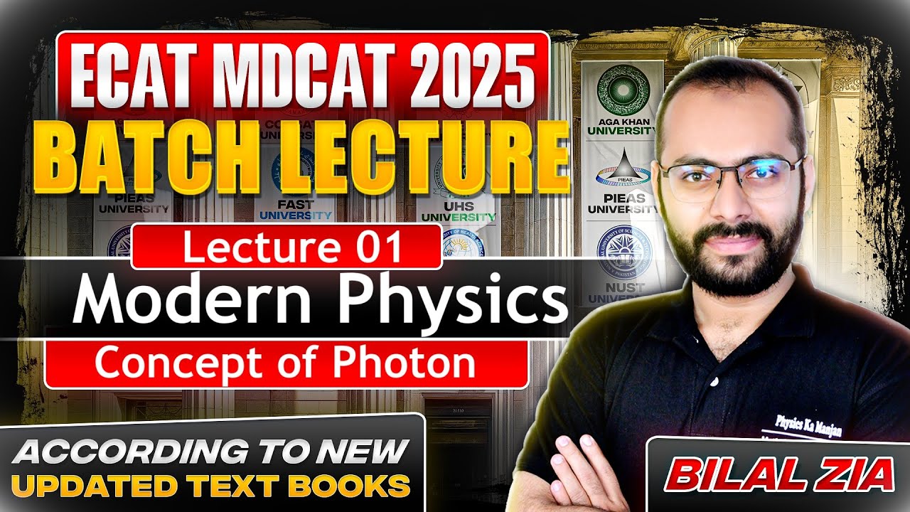 Modern Physics 01 | Photons | ECAT | MDCAT | BS | All Boards
