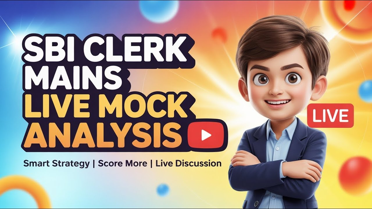 SBI Clerk Mains Live Mock Analysis 🔥 Smart Strategy to Score More