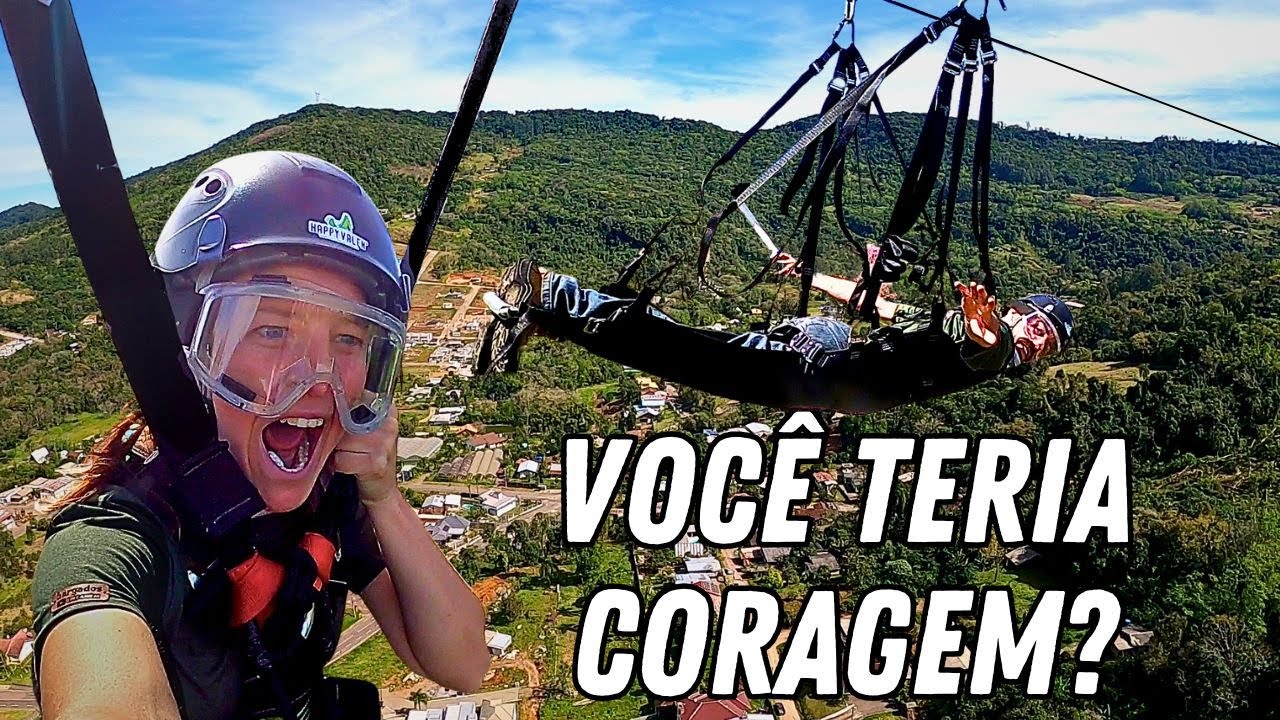 Encaramos a MAIOR TIROLESA URBANA DO MUNDO (Happy Valen) / Feliz - RS  - Ep03