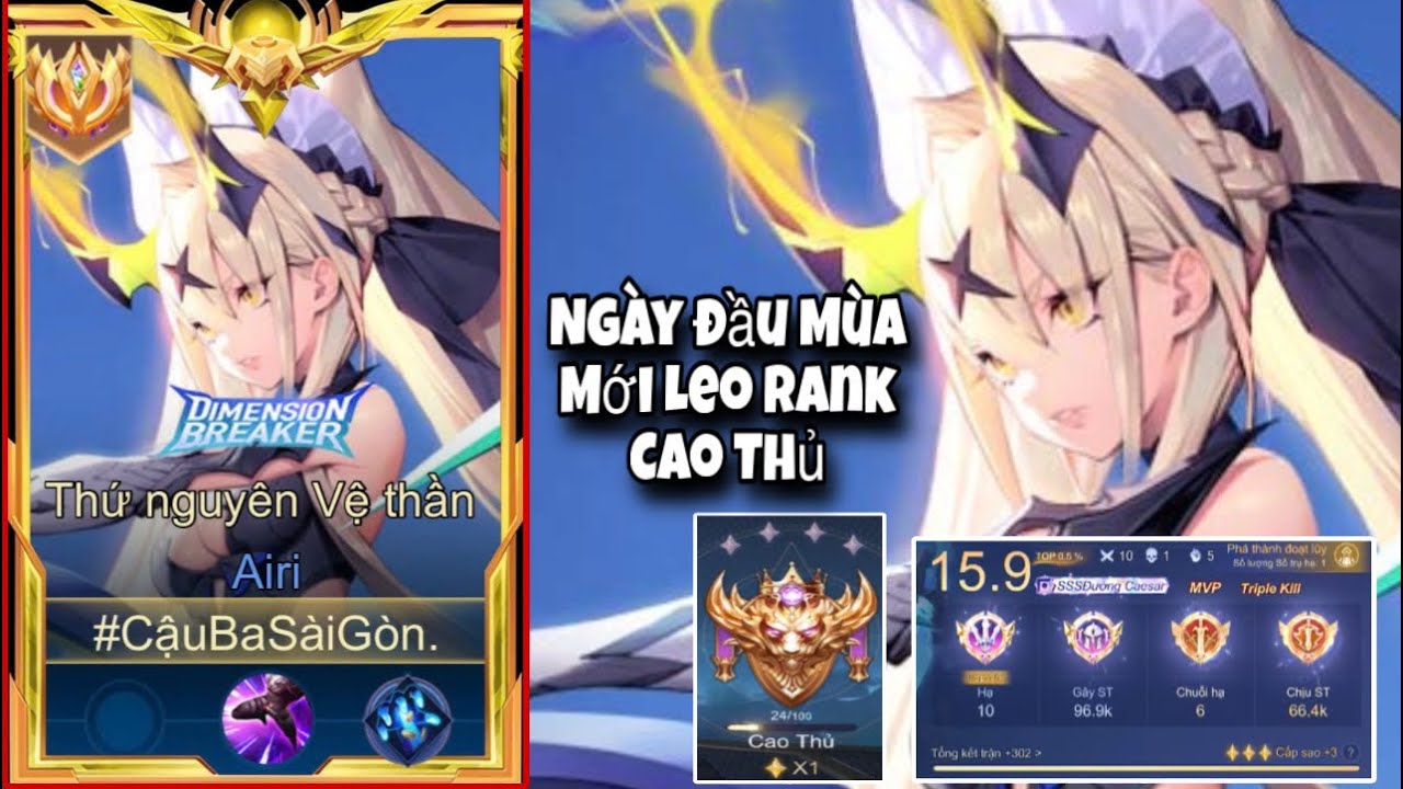 Ngày Đầu Mùa Mới Leo Rank Cao Thủ Lấy 3sss Cực Mãn Nhãn Trên Live - TOP.1 Airi