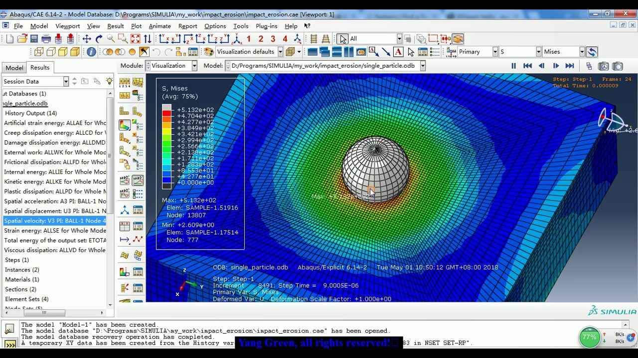 particle erosion in Aluminum ABAQUS step by step