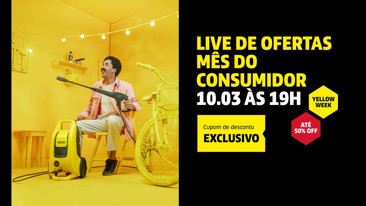 Live de Ofertas Kärcher Mês do Consumidor