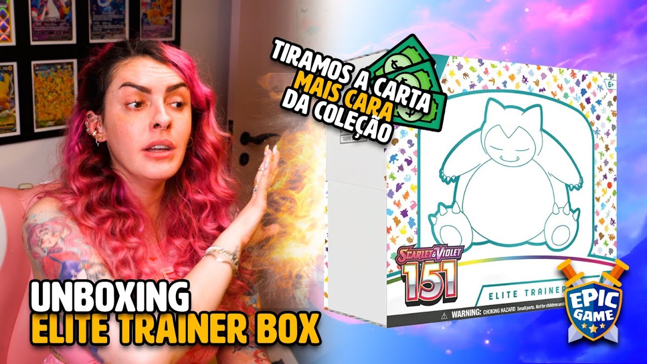 UNBOXING POKÉMON ELITE TRAINER BOX DO SNORLAX 151 COM KAREN BACHINI!