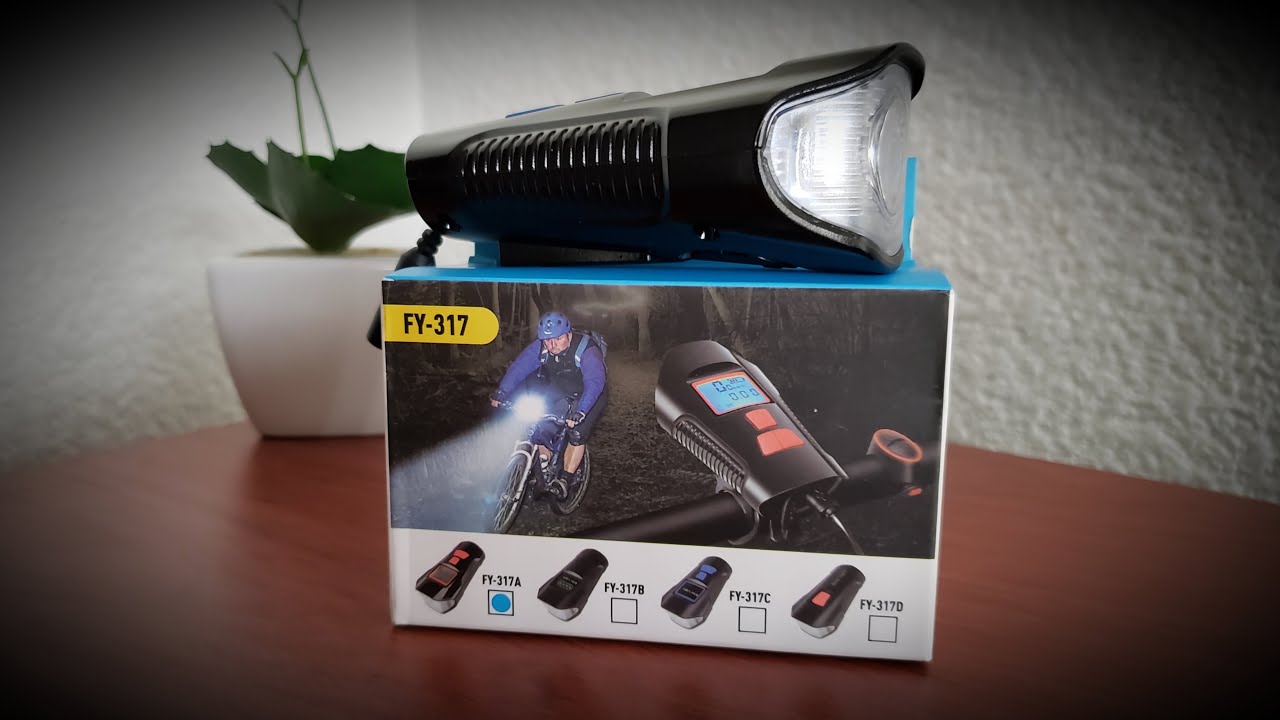 Linterna Para Bicicleta 3 en 1 Odometro + Claxon + Lampara FY-317