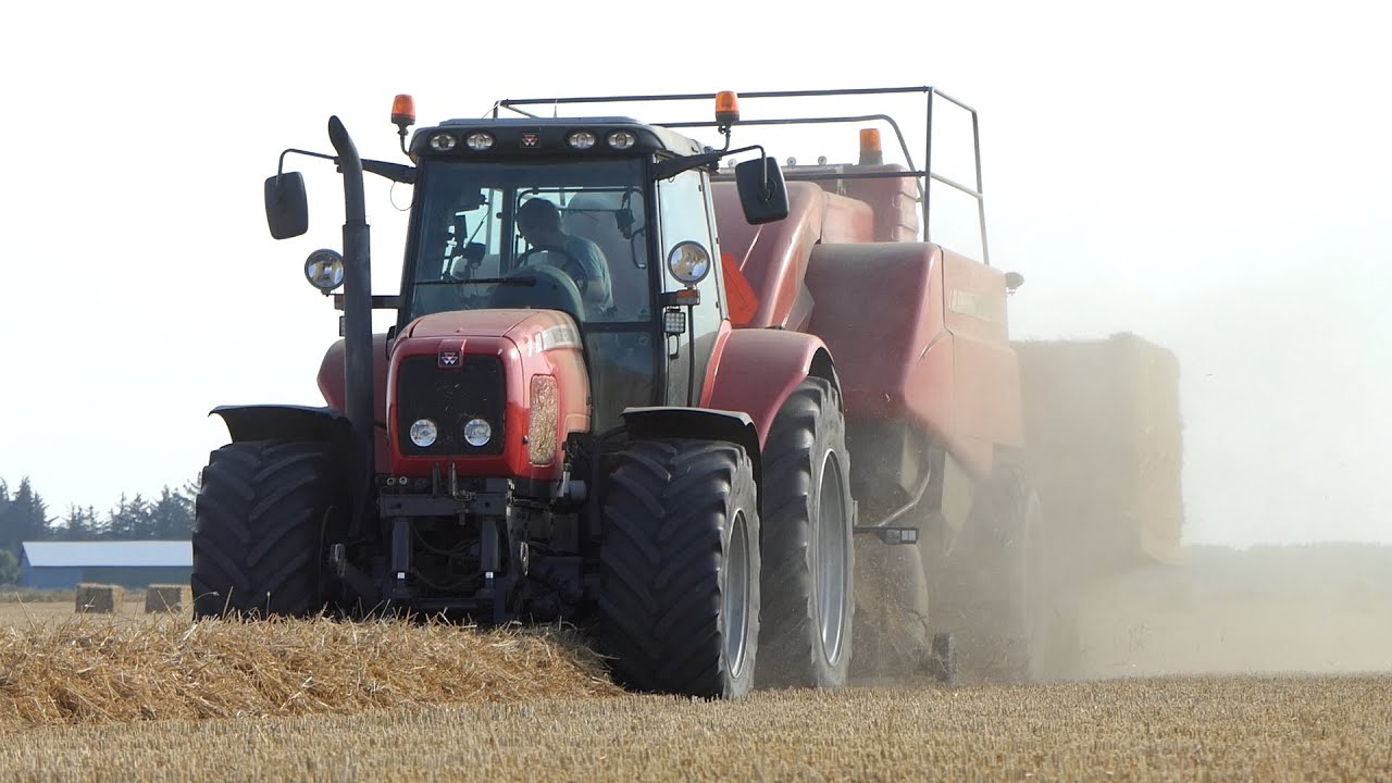 Massey Ferguson 6499 baling w/ MF 2190 BigBaler | PURE Sound | DK Agriculture