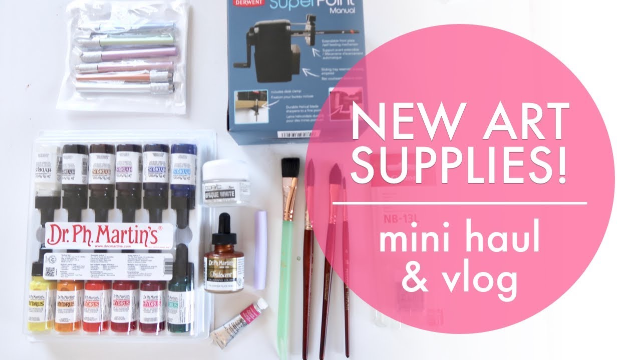 Studio Vlog | New Art Supplies Haul & Working on Personal Pieces