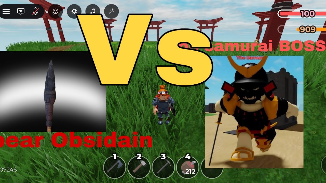Roblox The survival Game gameplay well here use spear vs Boss