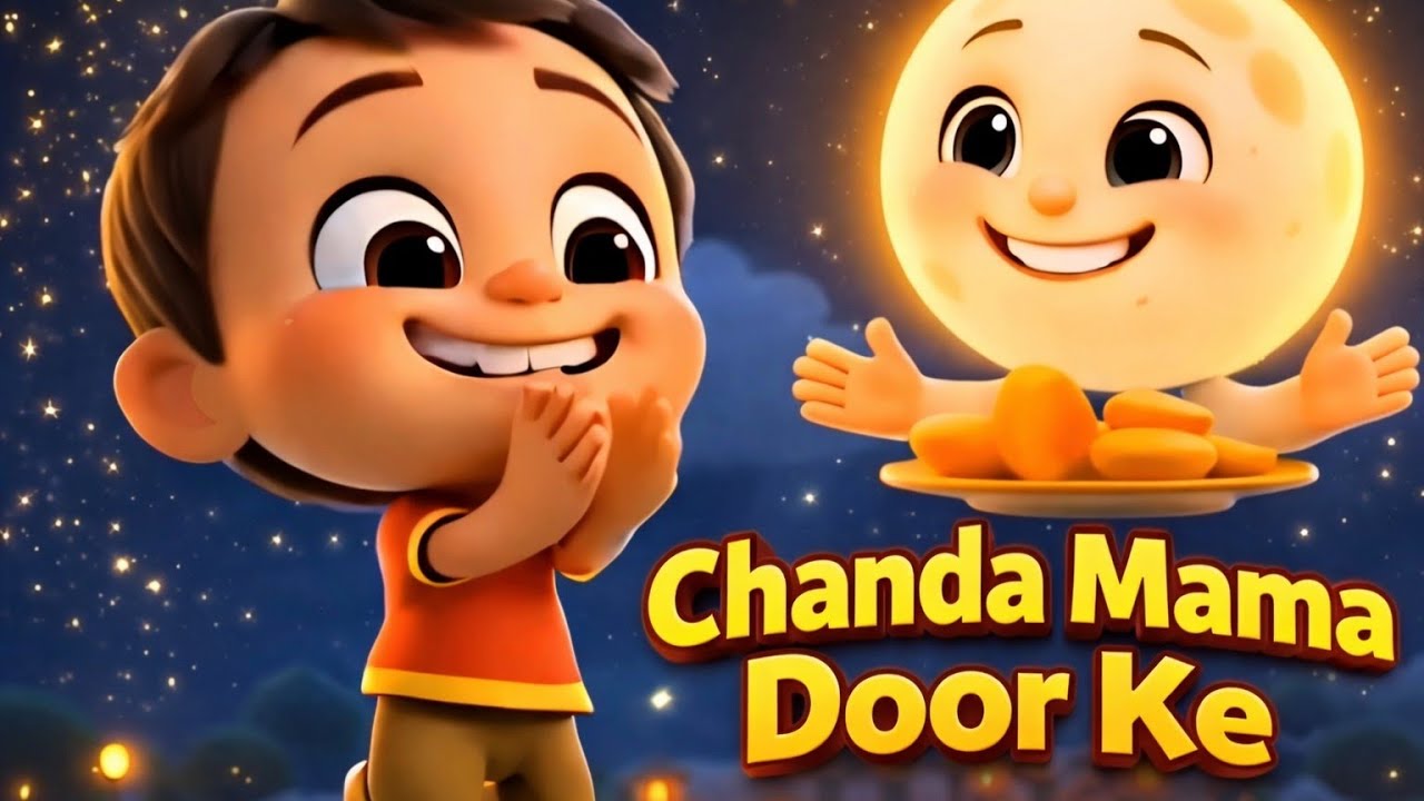चंदा मामा दूर के | Chanda Mama Door Ke | Kids Bedtime Rhyme 🌙 | New Version I Hindi Kids Rhymes