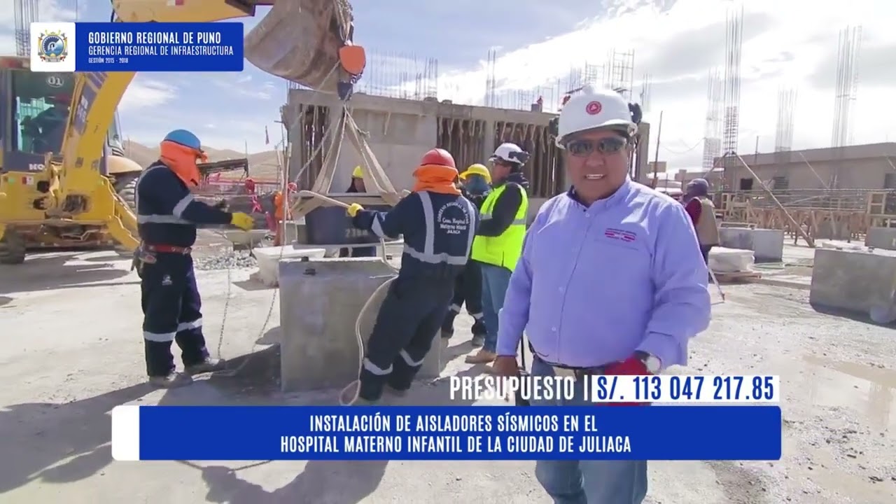 Instalación de Aisladores Sísmicos en Hospital - Juliaca