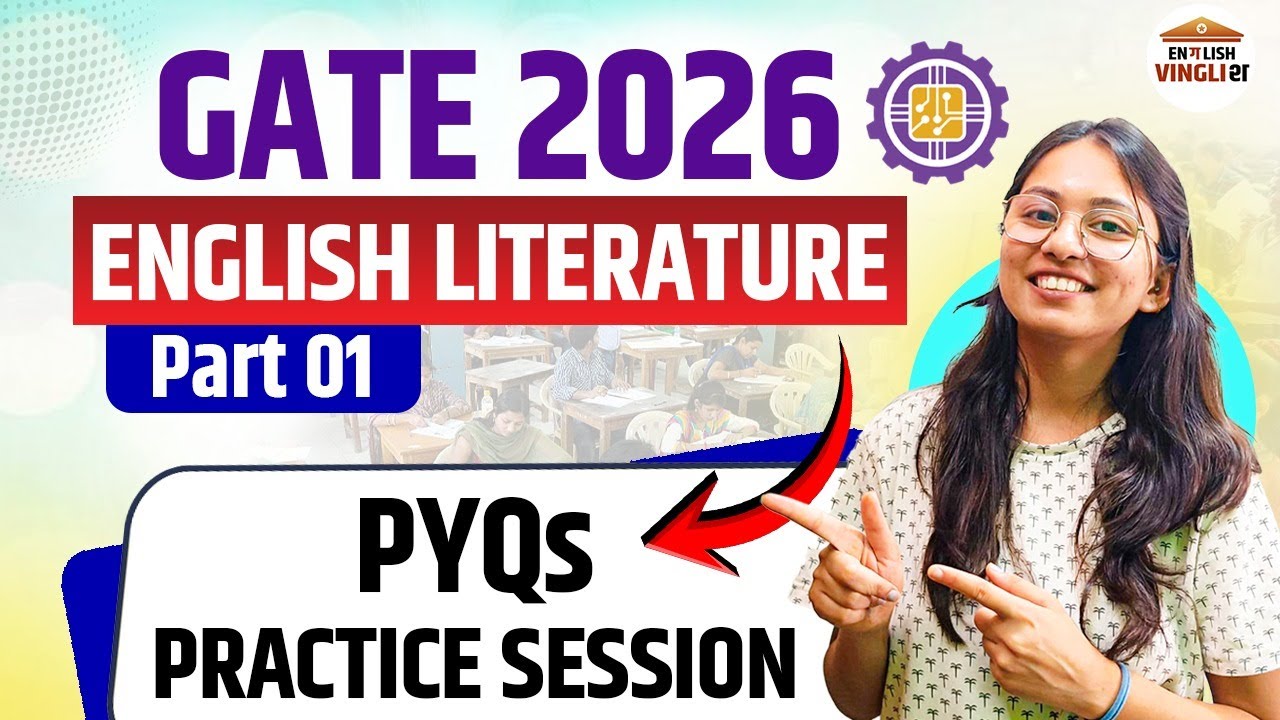 GATE 2026 English Literature | PYQs with Solutions | Practice Session-01 | English Vinglish