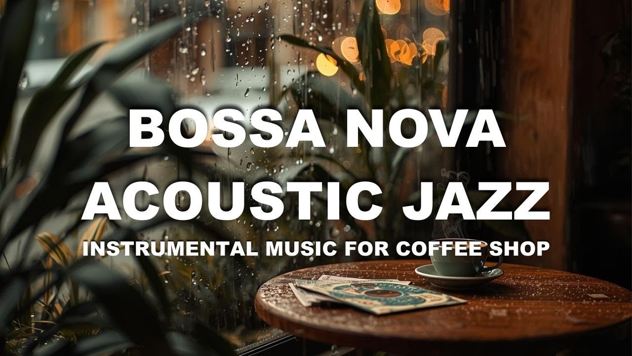 Rainy Day Coffee Shop Music | Cozy Bossa Nova & Jazz Acoustic Instrumental