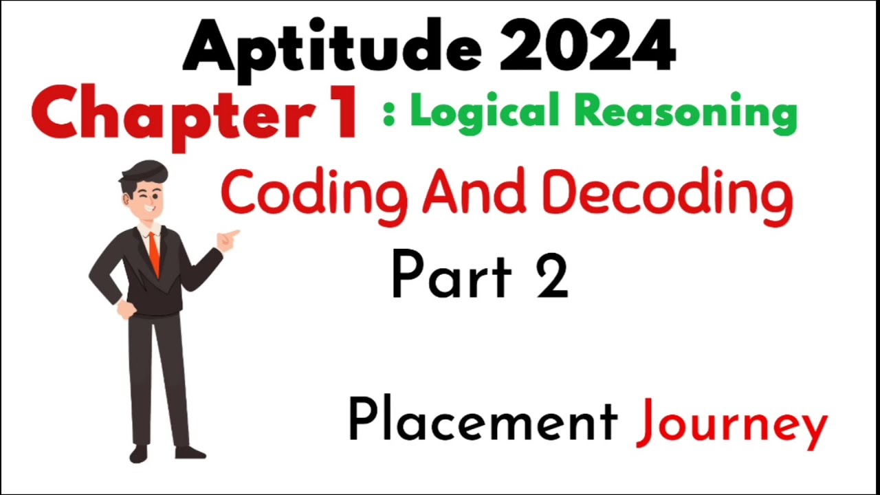 Coding and Decoding part - 2|Chapter 1| Aptitude 2024 #aptitudetest #education #codinganddecoding