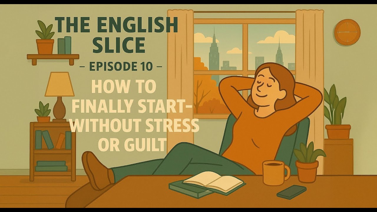 English Podcast - How to Finally Start - Without Stress or Guilt | The English Slice