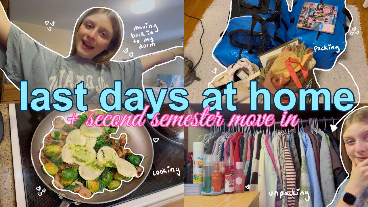 VLOG: my last weekend at home + moving back into my dorm 😊🚛💞