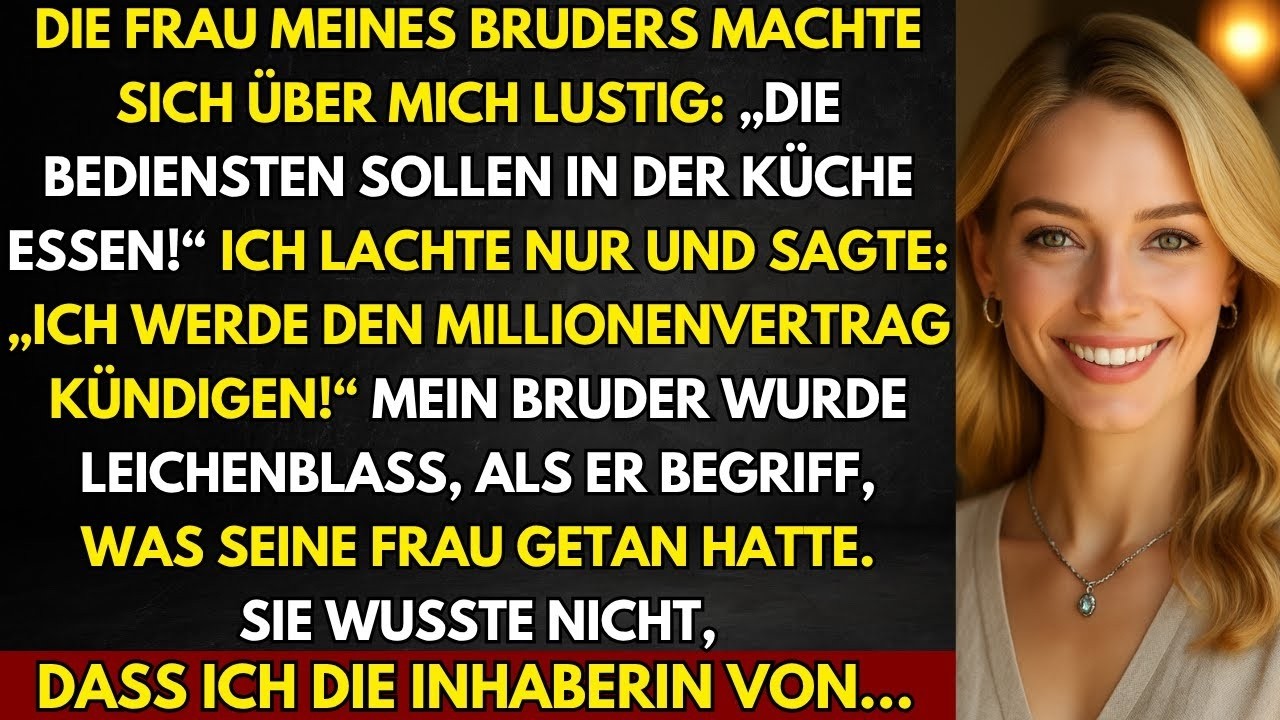 Schwägerin voller hochmut verbannte mich vom tisch; ich kündigte den größten vertrag ihrer firma…