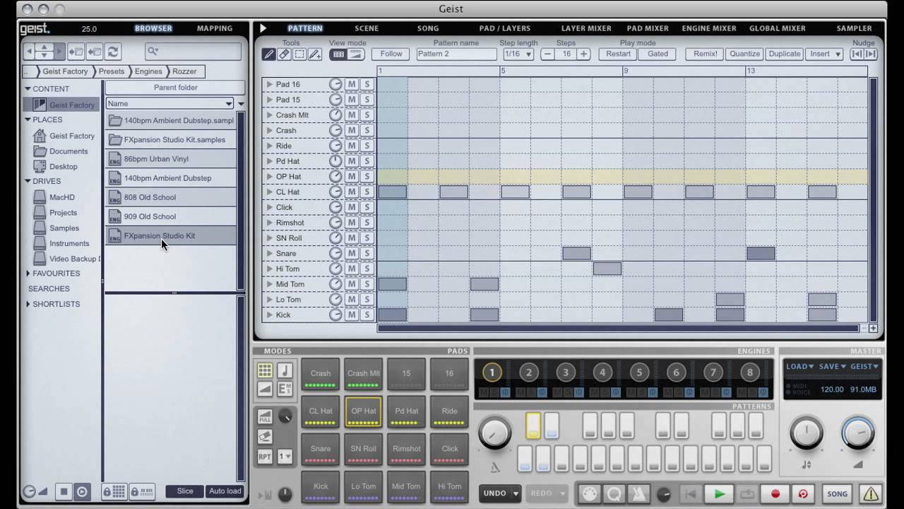 FXpansion Geist Tutorial 04 - Patterns Pads and Layers