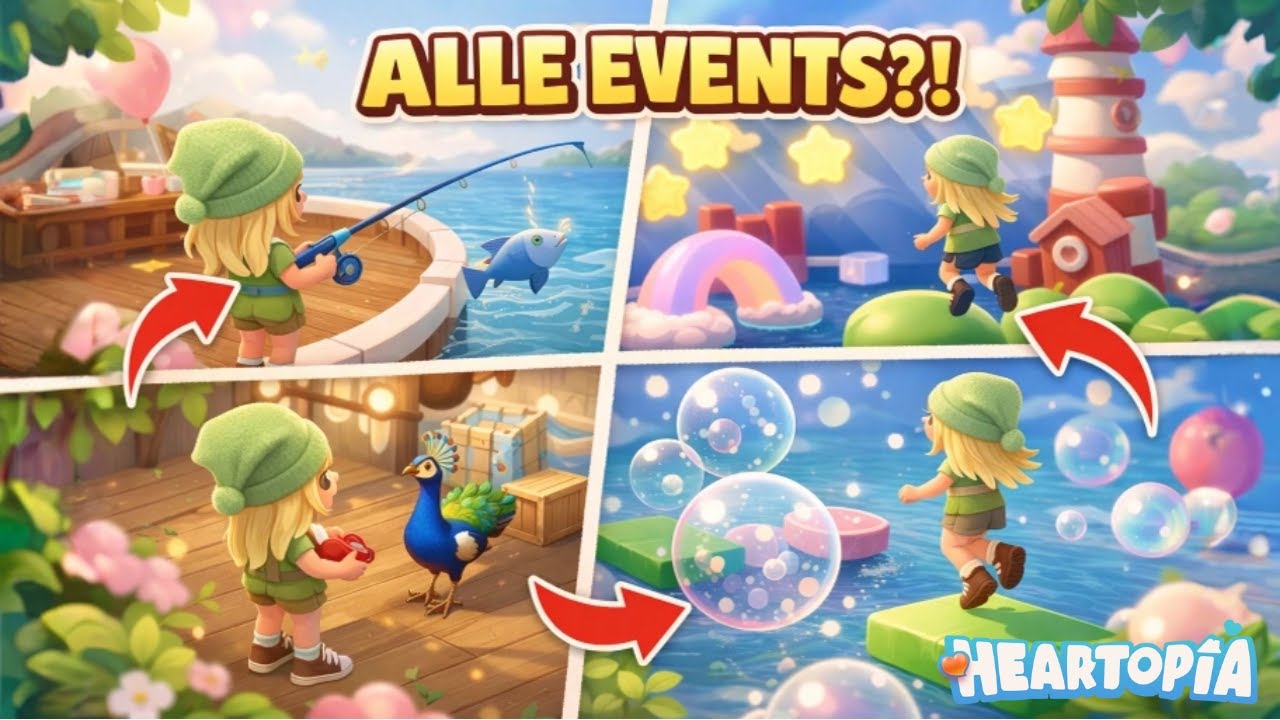 ALLE EVENTS GETESTET! 😳 Neues Hobby KOCHEN + geheime Challenges | Heartopia Deutsch