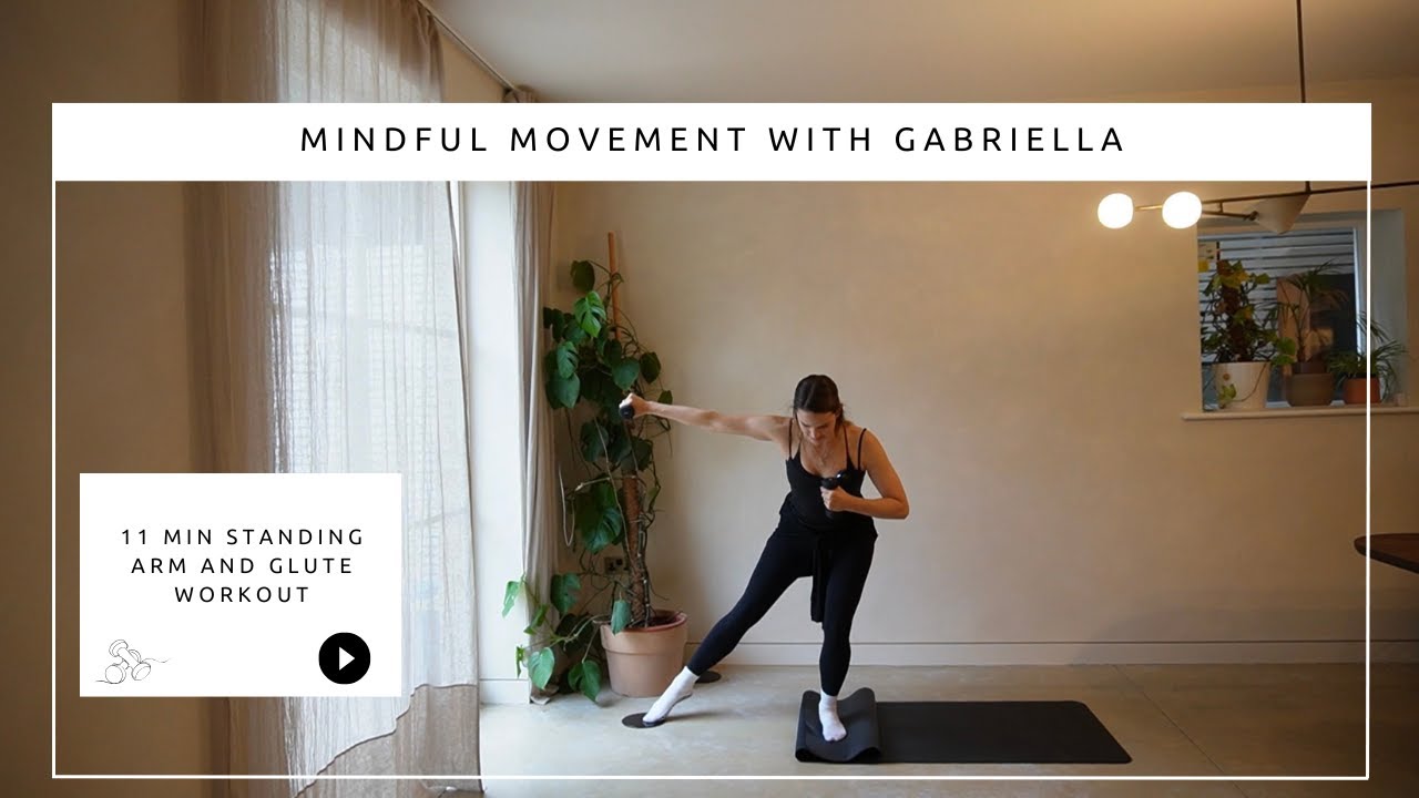 11 Minute Standing Pilates & Barre Inspired Workout | Arms & Glutes | Sliders Optional