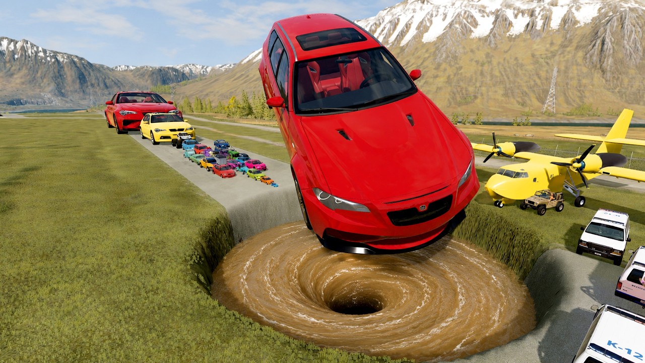 💥 BIG & SMALL CARS vs MONSTER PIT #24 🕳️🚀 | BeamNG.drive Crash Challenge | Impala BeamNG