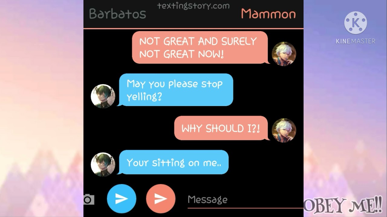 Mammon x Barbatos[Obey me!] Texting story