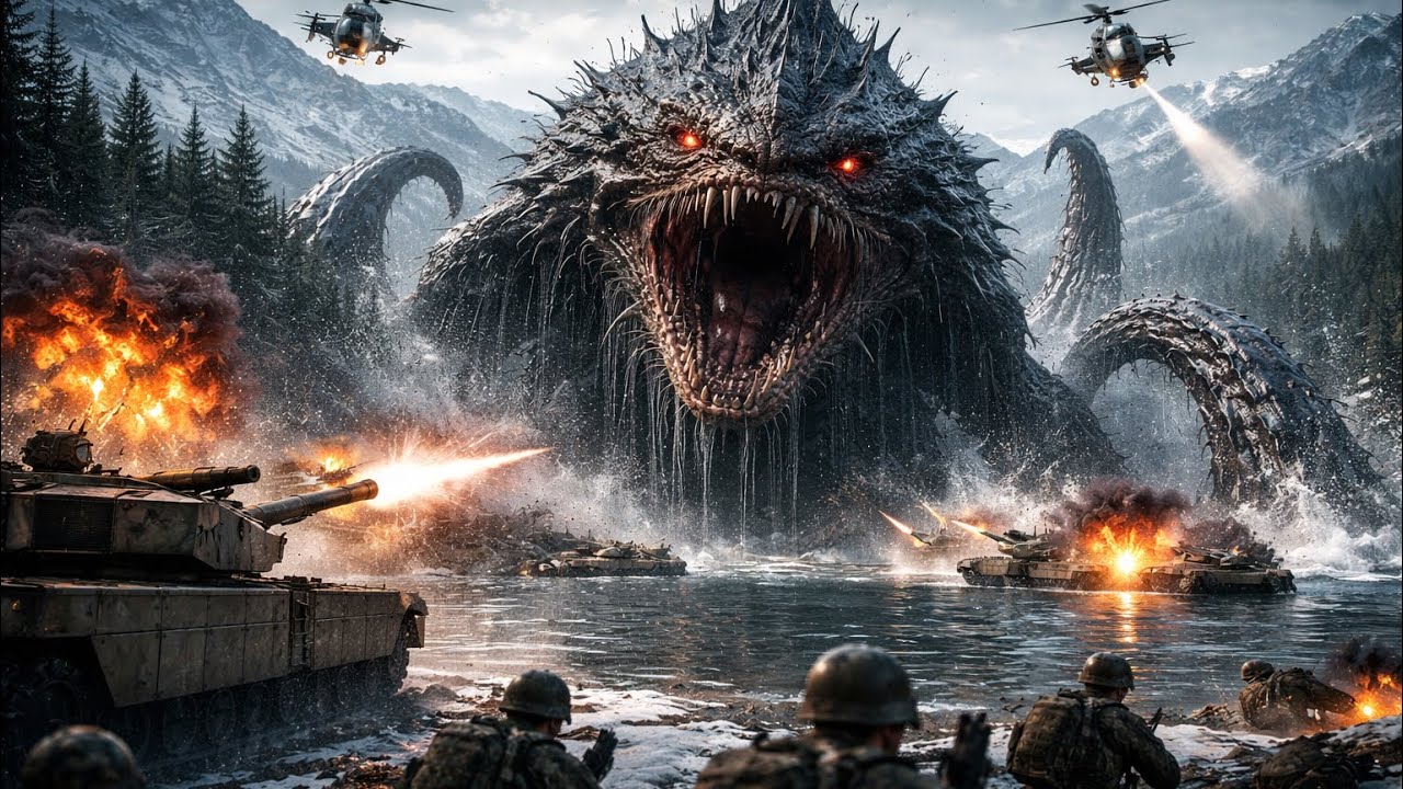 Abyssal Lake Monster vs US Military in Anchorage Alaska | titanclash | Ultra-Realistic CGI