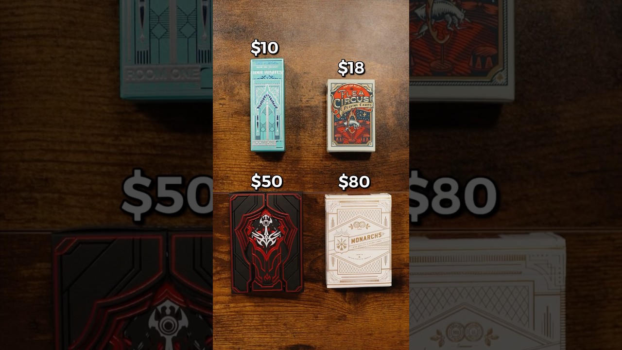 From $10 Playing Cards To $80 Playing Cards! 😮 #cheap #expensive #asmr #viralvid #fyp #shorts