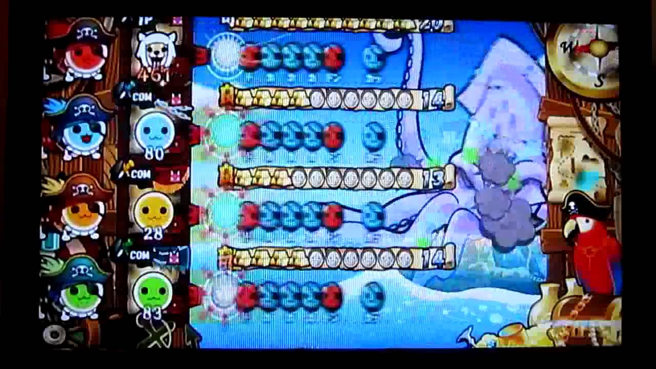 海賊どんちゃんと秘密の財宝ではたラク2000やってみた(700コンボ越え)