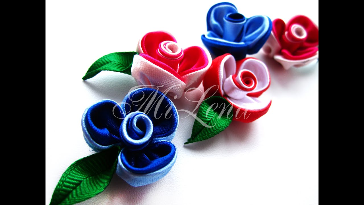Цветок канзаши / Мастер-класс / Kanzashi flower / DIY Kanzashi / Ribbon flower tutorial