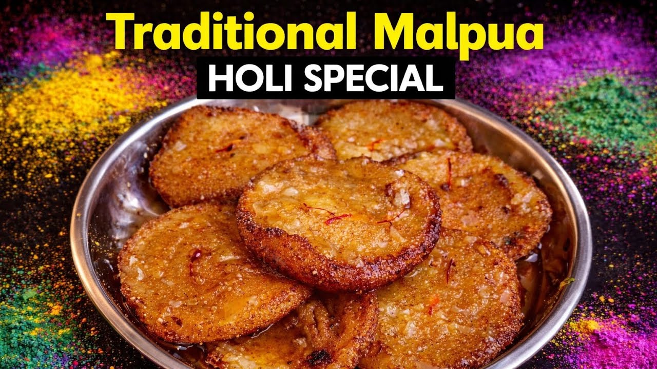 होली स्पेशल सॉफ्ट और जूसी ट्रेडिशनल मालपुआ | घर पर आसान मालपुआ रेसिपी