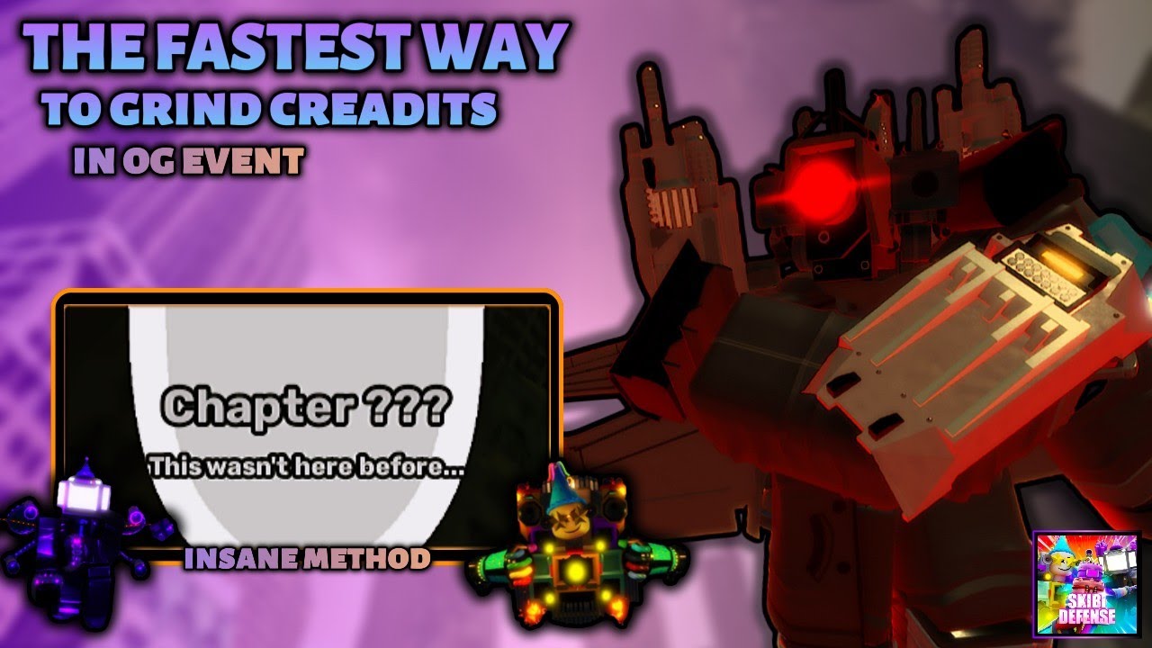THE FASTEST WAY TO GRIND CREDITS IN OG  EVENT ! [ Skibi Defense ] #towerdefense #roblox