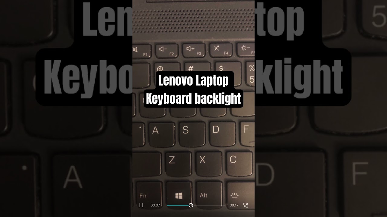 How to turn on Lenovo Laptop Keyboard backlight