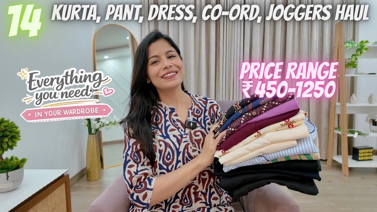 Kurta, Trousers, Dress, Co-ord, Nightwear, Joggers, T-shirt Haul (₹450-1250) l Dream Simple