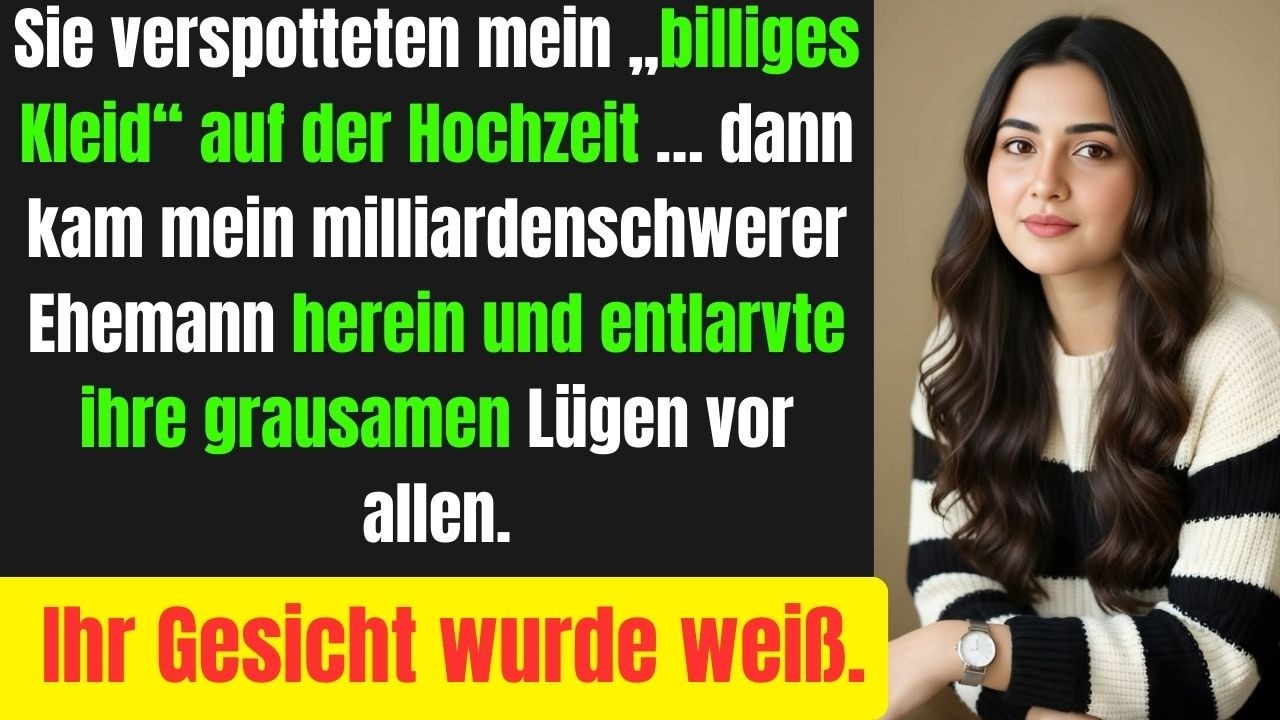 Meine Familie verspottete mich auf der Hochzeit doch dann kam mein milliardenschwerer Ehemann herein