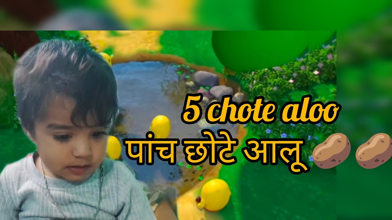 Paanch Chote Aloo, पांच छोटे आलू, Funny HindiCartoon Rhymes and Kids Poems
