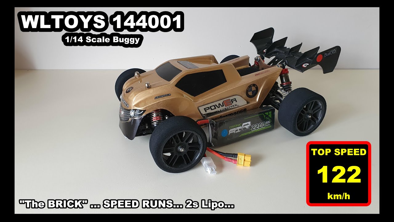 🎦 V#25 Wltoys 144001 ... 2S Lipo - 122 km/h Top Speed with 7700 KV Brushless Motor