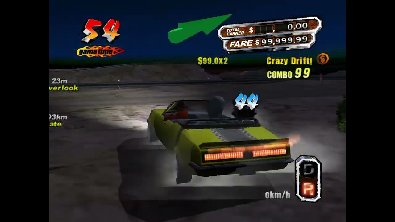 Crazy Taxi 3 - $99,999.99 with 4 customers in Glitter Oasis! (Another Day edition - redux)
