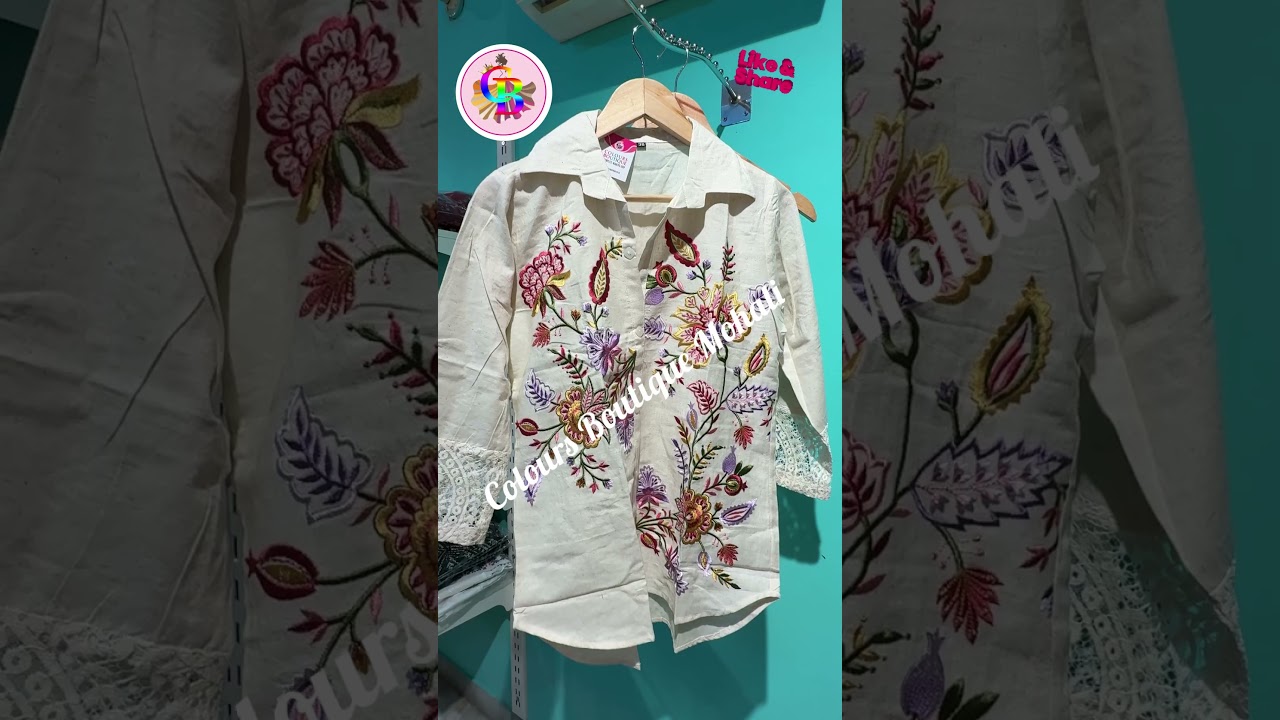 Summer Collection, Co-Ord Set With Embroidery, M to 2xl Size Available   #fashion