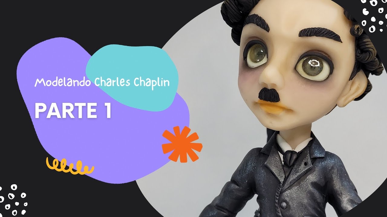 MODELAGEM EM BISCUIT( CORPO E CABEÇA CHARLES CHAPLIN)PARTE 1