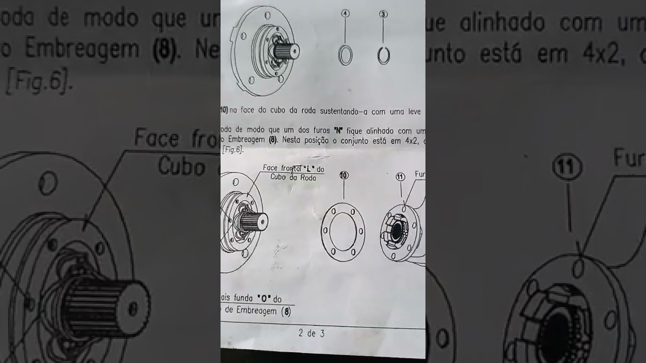 tutorial montagem roda livre automática Sportage AVM 960