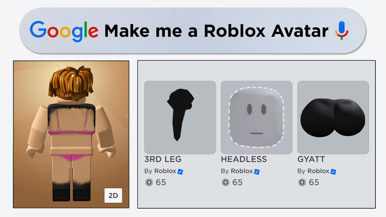 Google выбирает мой аватар в Roblox на 7 дней