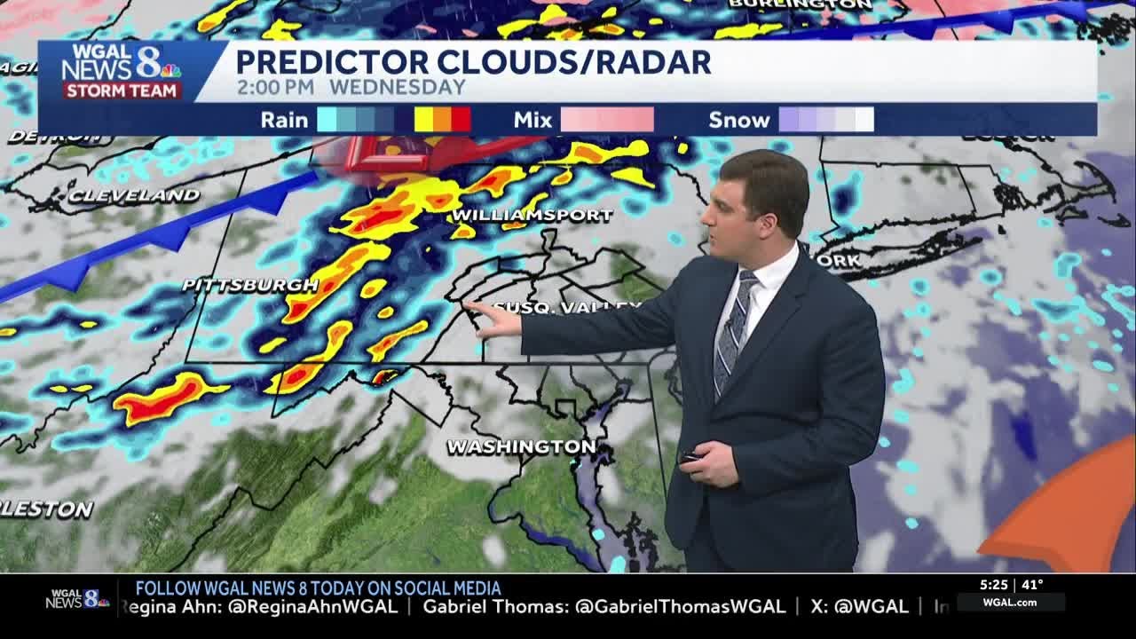 Thunderstorms to bring heavy rain, lightning, gusty winds to south-central PA