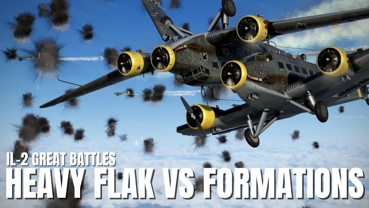 Heavy Flak & AAA VS Huge Formations! V170 | IL-2 Sturmovik Flight Sim Crashes