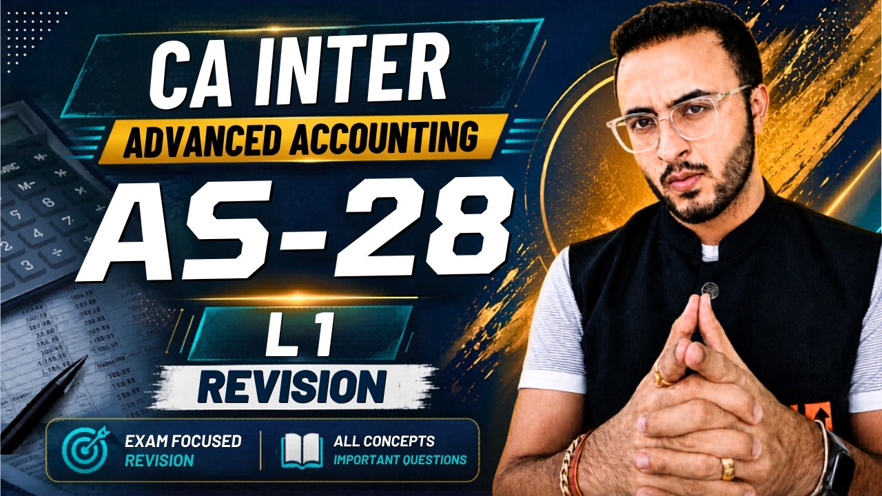 AS 28 | Part 1 | CA Inter Accounting Standards | CA Inter | CA Tejas Suchak #cainter #caexams
