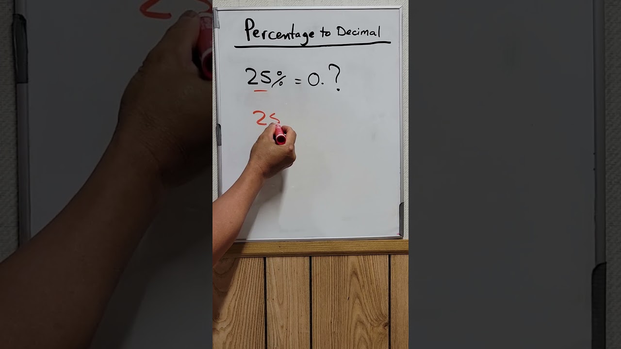 How To Convert Percentage To Decimal #math #mathematics #percentage #decimals