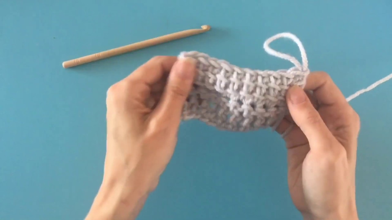 Linked Treble Crochet (UK Double Treble) Tutorial for left handed crocheters