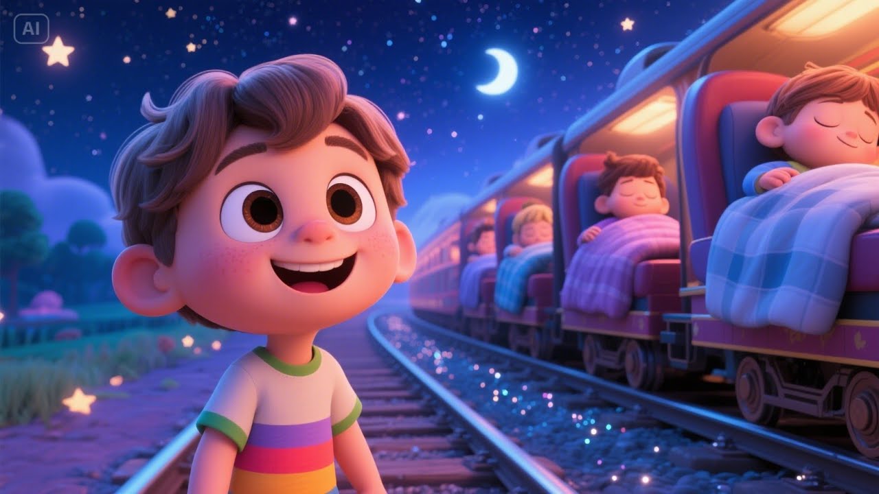 Midnight Train to Dreamland | Sleepytime Song for Kids | Relaxing Bedtime Rhyme
