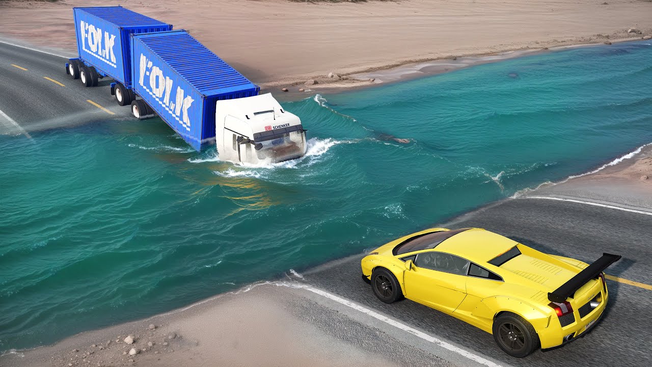 Cars vs Deep Water Challenge #6 in BeamNG Drive!